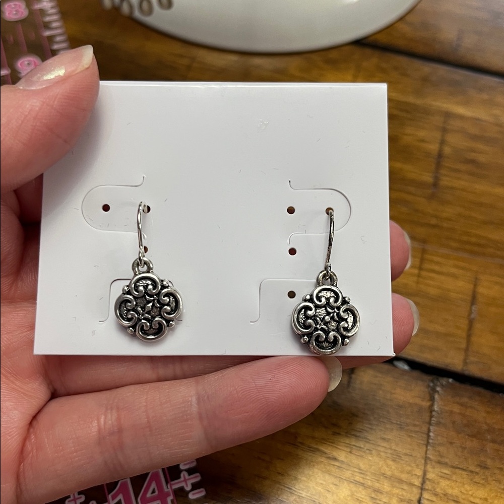 Silver Tone Drop Earring